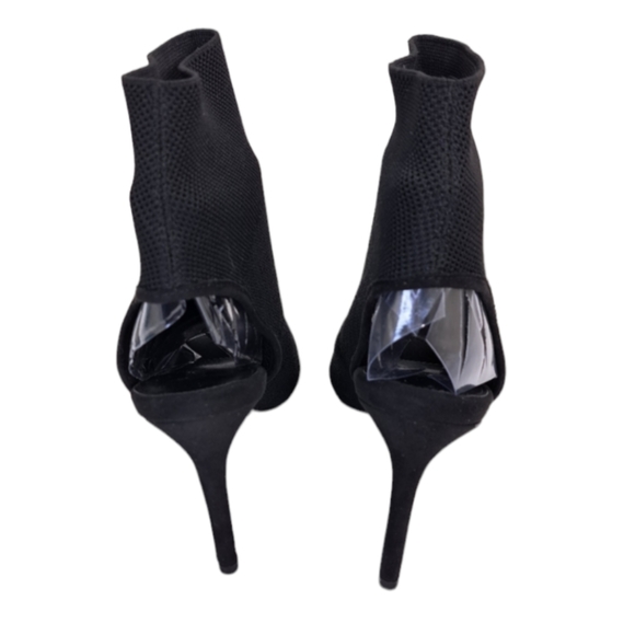 Bar lll Nillaf Fabric Peep Toe Women's Black Boots Size 10M - Picture 8 of 14